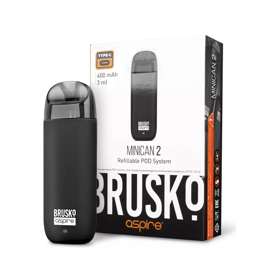 Brusko MINICAN 2 (400 мАч, Черный)