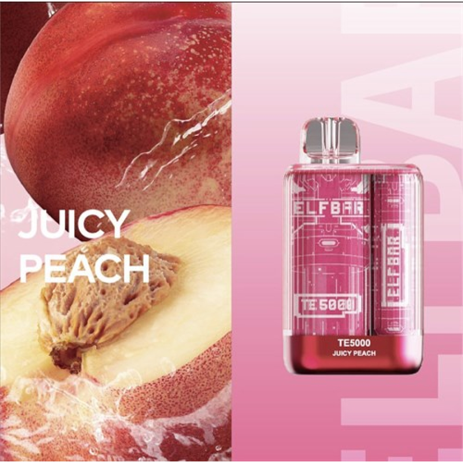 Elfbar TE5000 Juicy Peach, 5000 тяг