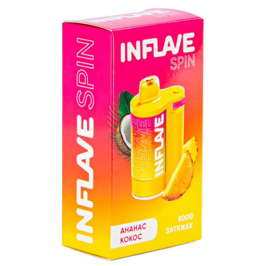 INFLAVE SPIN Ананас кокос (8000 затяжек)