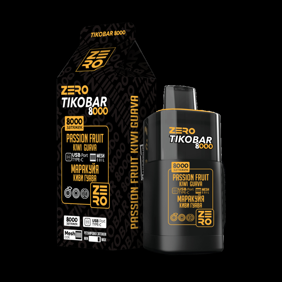 Электронка Tikobar Zero Маракуйя Киви Гуава 8000 Затяжек