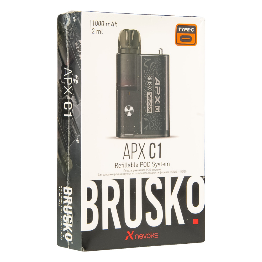 POD-система Brusko Apx C1 Чёрный Шёлк