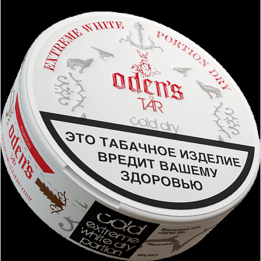 Жевательный табак Odens Tar  Cold Dry 13 грамм
