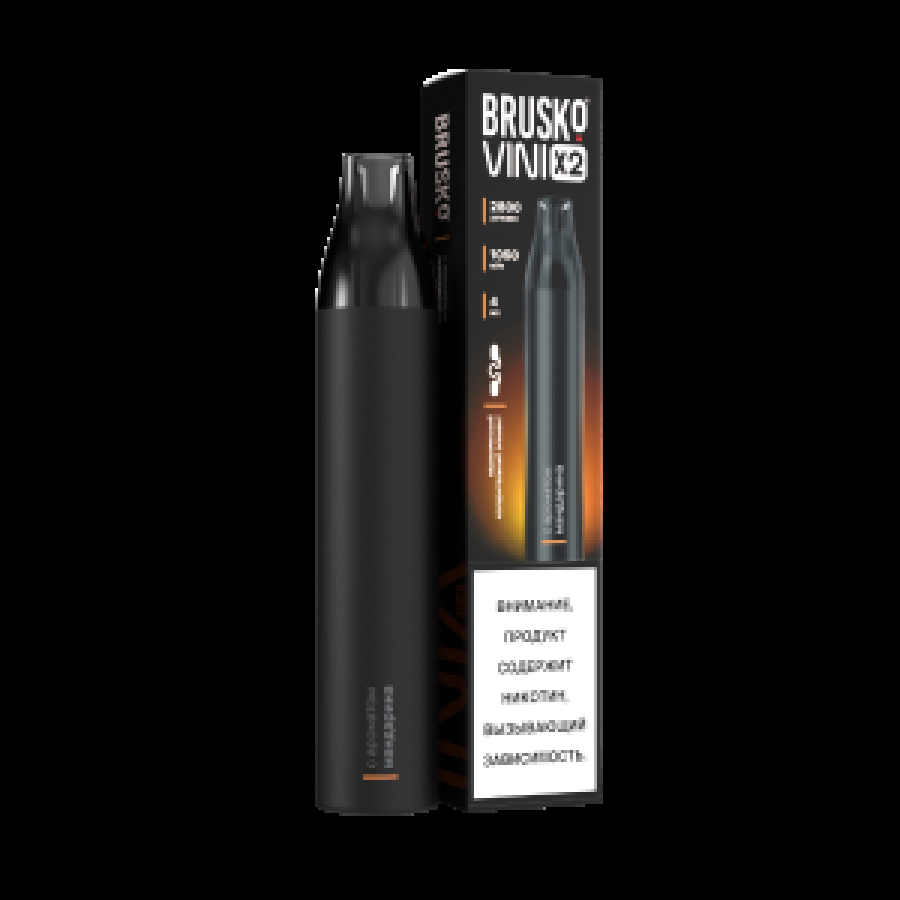 Электронка Brusko Vini X2 Мандарин 2800 затяжек